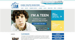 Desktop Screenshot of casayouthshelter.org